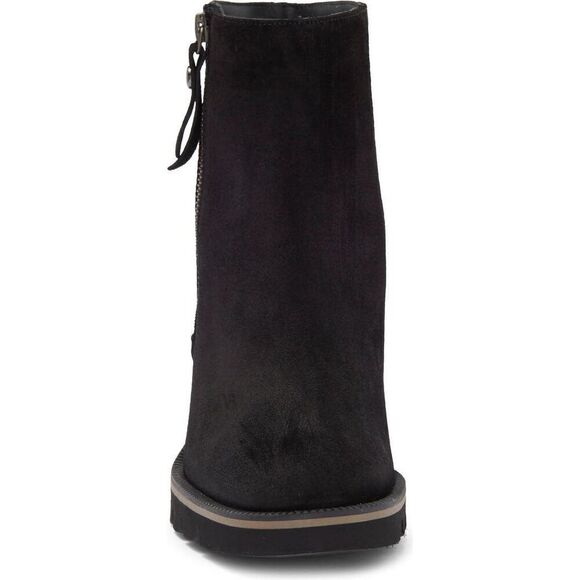 Paul Green Women's Black Suede Leather Side Zip Sloane Lug Sole Bootie Size 9 - Picture 4 of 12